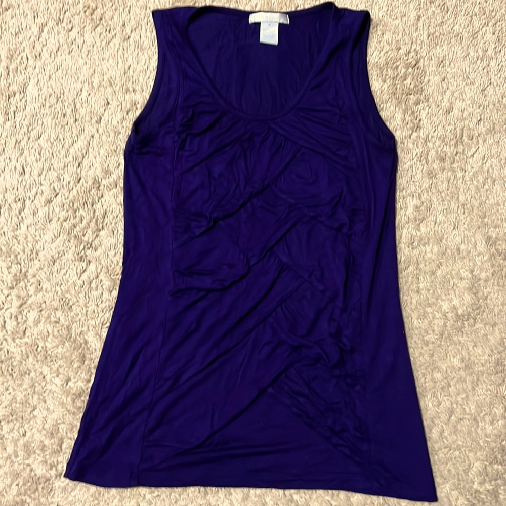 Design History stretchy cross cross mermaid front stretchy purple sleeveless top